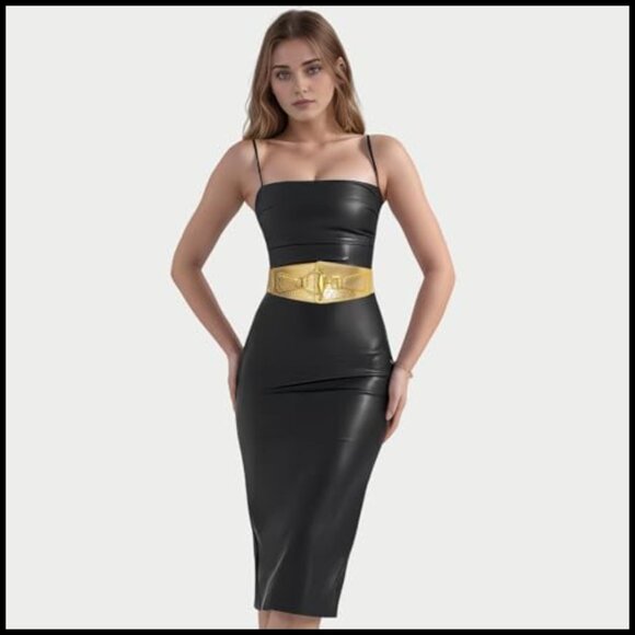 Glitter Wide Waist Belt Stretch Elastic Fashion Club Party Y2K Chic main image 4